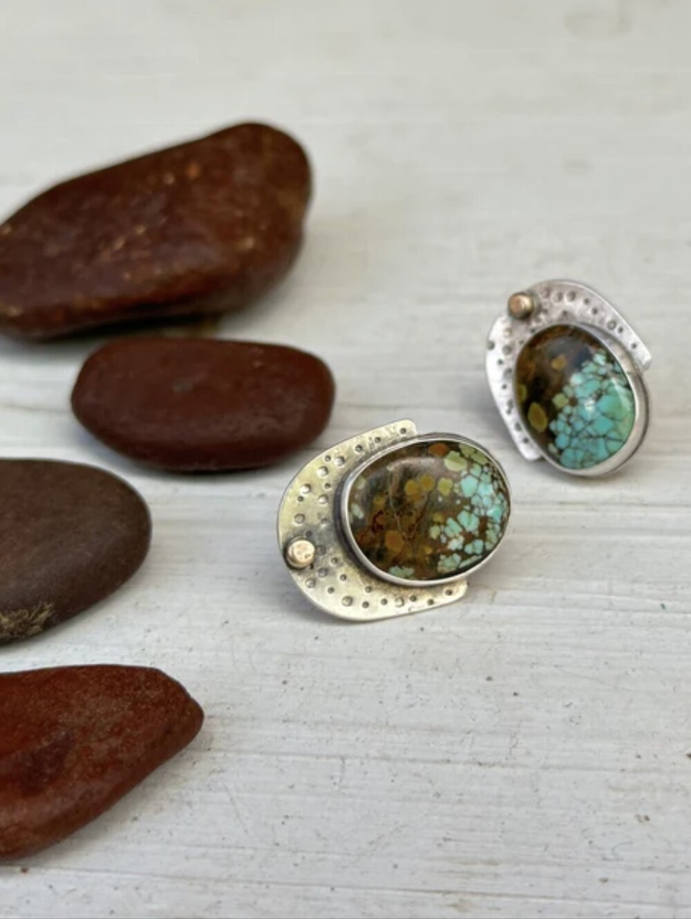 Sierra Nevada Turquoise Sterling Silver Studs